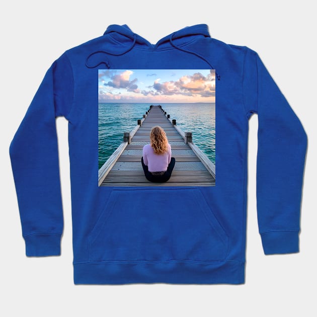 Meditating woman Hoodie by nelllkata